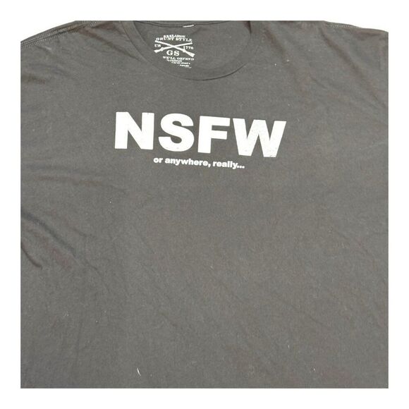Grunt Style NSFW Graphic Anywhere Really TShirt 3X Black Cotton Patriotic Design - Picture 2 of 5